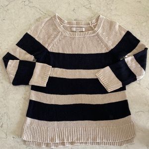 Loft cream and black stripped sweater
